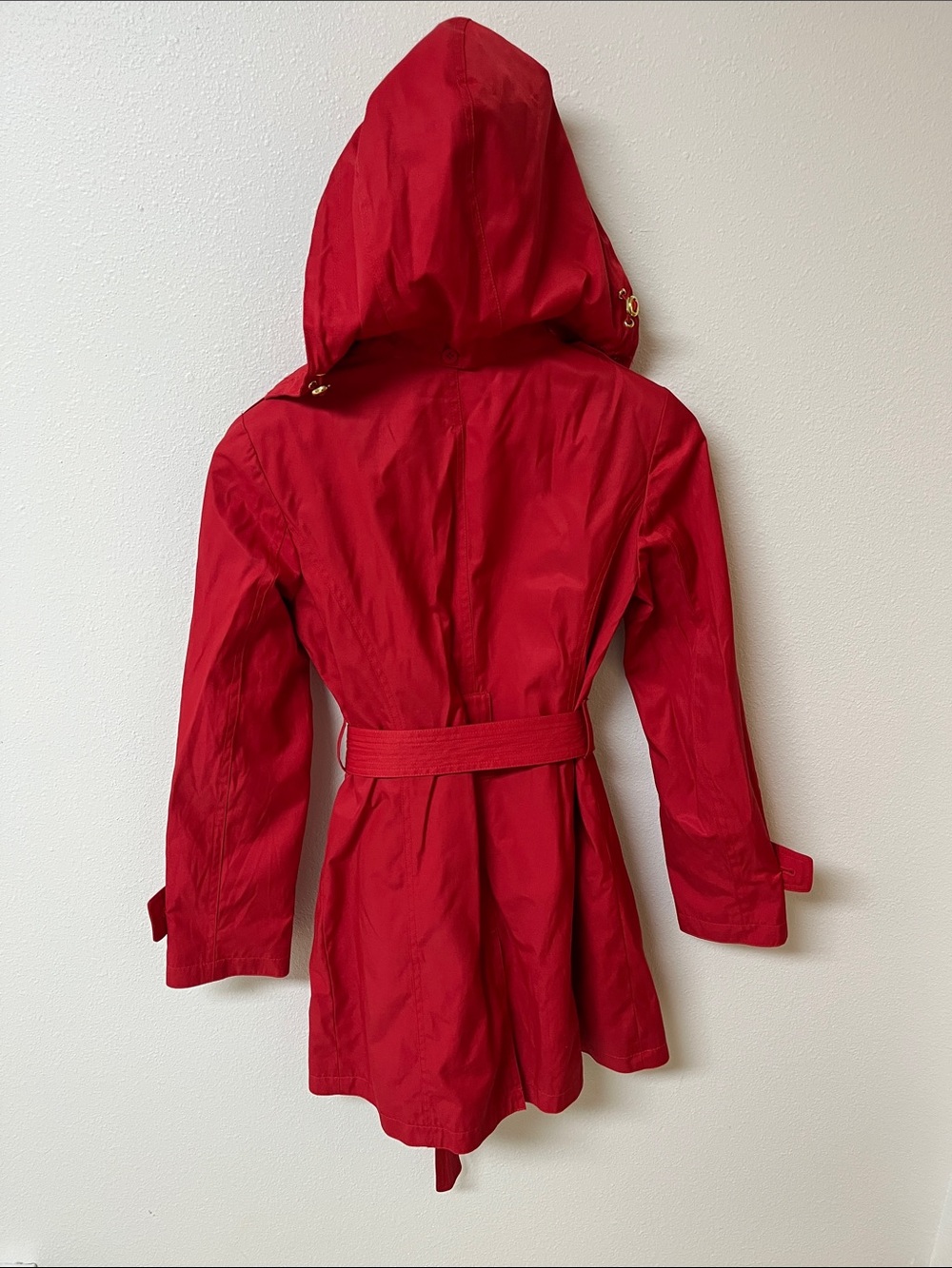 Michael Kors  Hooded Trench/rain Coat with Belt - Women's Jacket size Xs - Picture 3 of 3